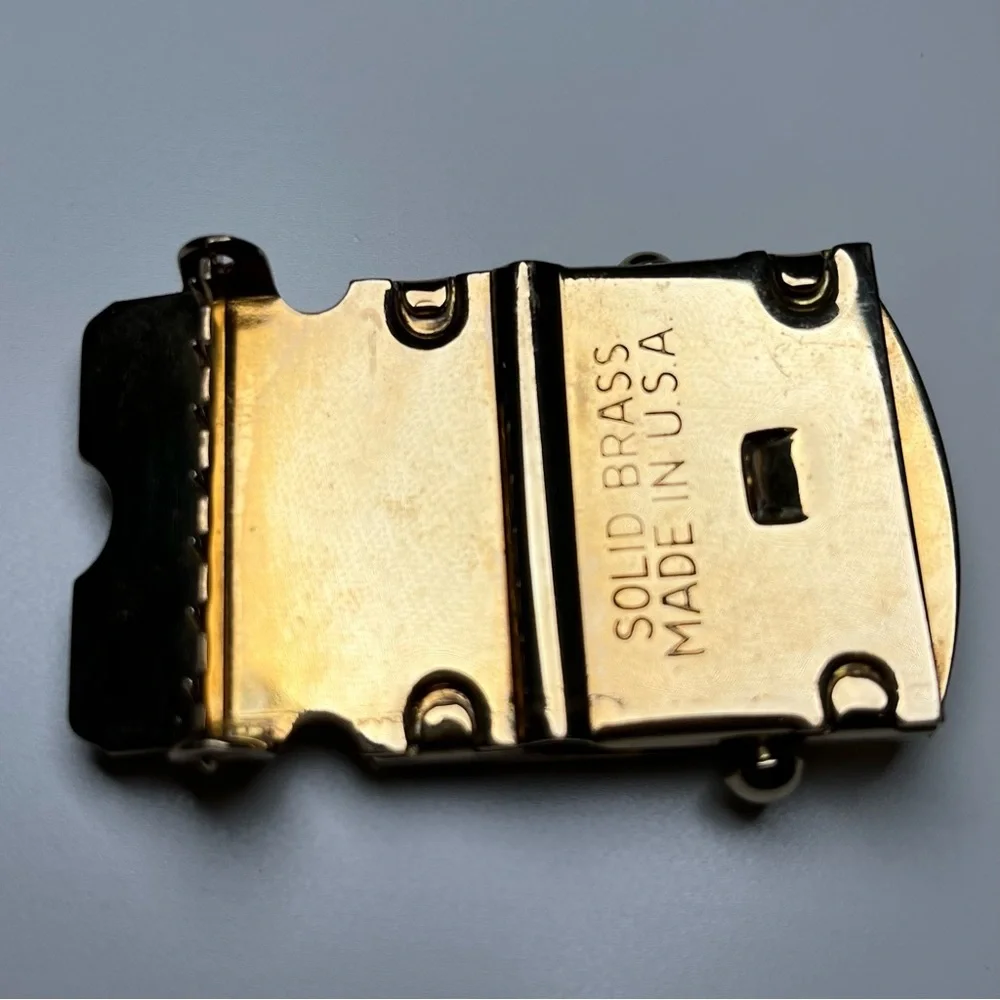 Vintage Military Brass Buckle with Eagle - Picture 3 of 6